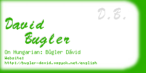 david bugler business card